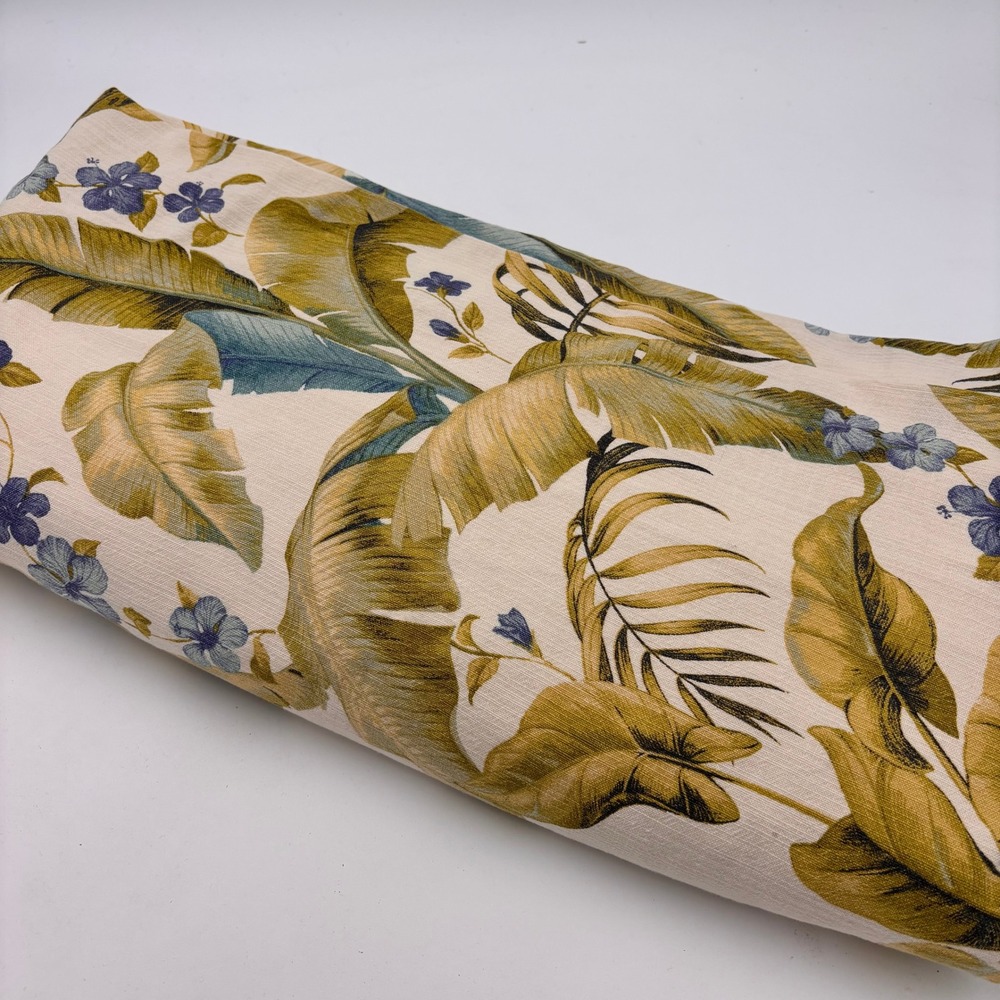 Tommy Bahama Home Duvet Cover Full Queen Cream Green Tropical Leaf Cotton EX